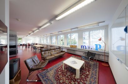 Abbildung Aufenthaltsraum mit Sofa und Teppich am Holzikofenweg 8 in Bern