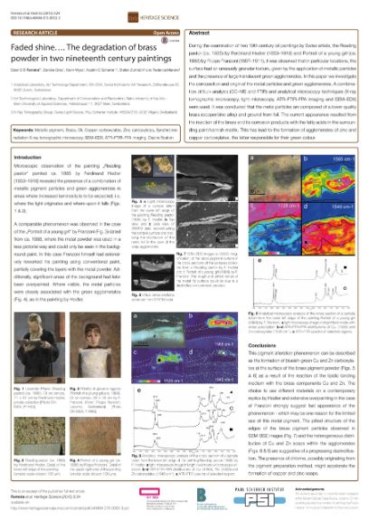 Artwork based pigment research