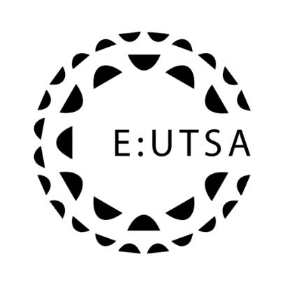 Logo in Schwarzweiss mit Halbkreisen (eierförmig), die in zwei Ringen angeordet sind. In der Mitte und bis zum rechten Rand steht der Name.