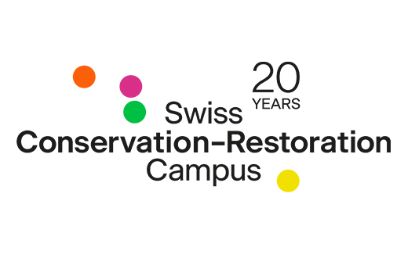 Das Jubiläums-Logo von Swiss Conservation-Restoration Campus
