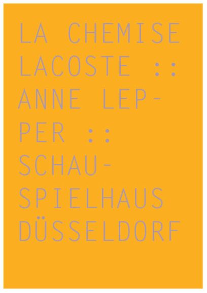 La Chemise Lacoste, Anne Lepper, 2015