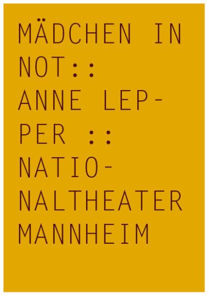 Mädchen in Not, Anne Lepper, 2016
