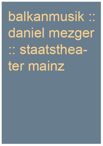 Balkanmusik, Daniel Mezger, 2011
