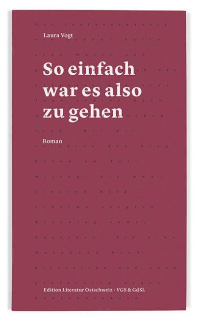So einfach war es also zu gehen, Laura Vogt, 2016