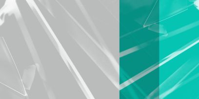 Grafik in Grau und Türkisblau