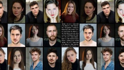 Collage aus den Porträtfotos der Absolvent*innen des Bachelor Theaters