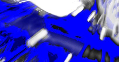 Symbolbild des Pop-up Festivals «Music+» in den Farben Blau, Weiss und Grau.