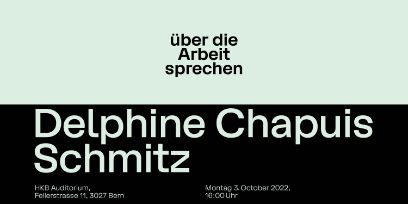 Hinweisbild auf den Vortrag «Über die Arbeit sprechen» von Delphine Chapuis Schmitz
