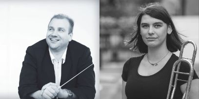 Schwarzweiss-Porträtfotografien von Thomas Ludescher (links) und Hannah Stell (rechts).