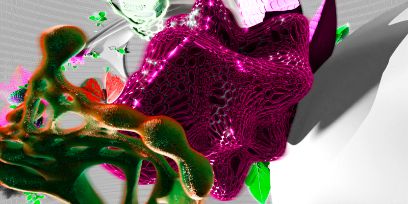 Abstrakte Visualisierung einer Blume, 3D Render