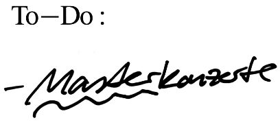 Bild Schrift To Do Masterkonzerte