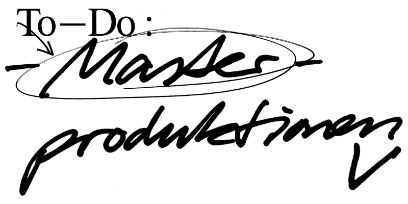 Grafik zur Diplomveranstaltung «Masterproduktionen V». Schwarze Handschrift auf weissem Hintergrund.