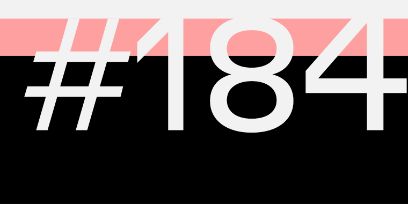 Grafik aus der Reihe: 4/5 der 2:1-Grafik in schwarz. Oberster Fünftel in Orange. Gross geschrieben in weisser Farbe #184