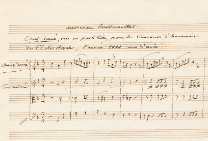 Eine handschriftliche Partitur.