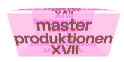 Grafische Schrift "Masterproduktionen 17"