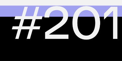 Grafik aus der Reihe: 4/5 der 2:1-Grafik in schwarz. Oberster Fünftel in Blau. Gross geschrieben in weisser Farbe #201