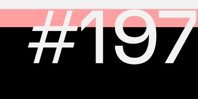 Grafik aus der Reihe: 4/5 der 2:1-Grafik in schwarz. Oberster Fünftel in Lachsrosa. Gross geschrieben in weisser Farbe #195