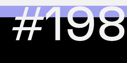 Grafik aus der Reihe: 4/5 der 2:1-Grafik in schwarz. Oberster Fünftel in Violet. Gross geschrieben in weisser Farbe #195