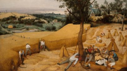 Gemälde einer Getreideernte 