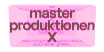 Grafische Schrift "Masterproduktionen 10"