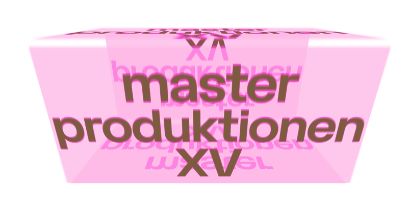 Grafische Schrift "Masterproduktionen 15"