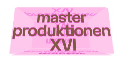 Grafische Schrift "Masterproduktionen 16"