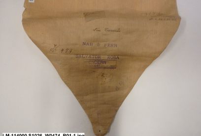 Papierbogen, Vorspann mite der Aufschrift Salvator Rosa,  Nah & Fern