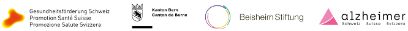 Logos Gesundheitsförderung Schweiz, Kanton Bern, Beisheim Stiftung, Alzheimer Schweiz