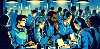 Illustration eines Hackathons