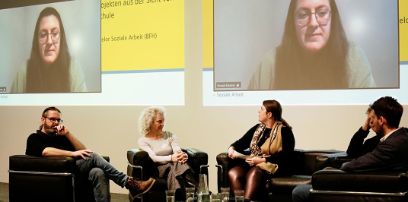 Podium am Kaderanlass zum Thema Praxisprojekte