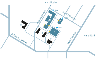 Lageplan BFH Wirtschaft Brückenstrasse 69-73