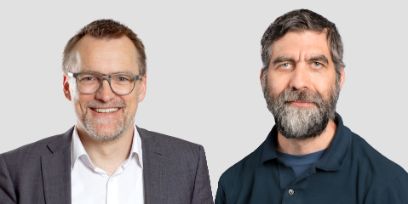 Prof. Dr. Matthias Stürmer und Lukas Kahwe Smith