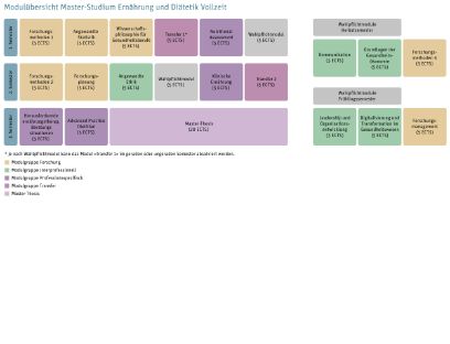 Master of Science Ernährung und Diätetik Modulübersicht Vollzeitstudium
