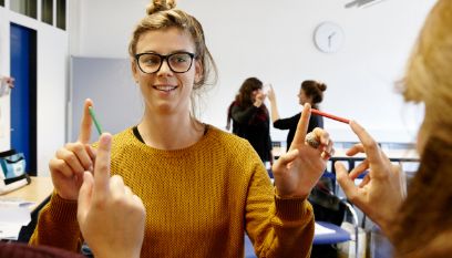 Aufmerksame Kursteilnehmerinnen