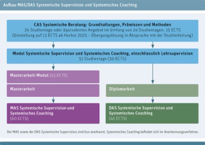 Grafik Aufbau MAS Systemische Supervision und Systemisches Coaching