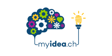 Es ist das Logo von myidea.ch zu sehen.