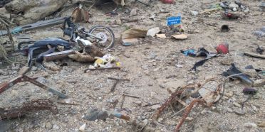 Damage due to a debris flow in the Nủ village in 2024